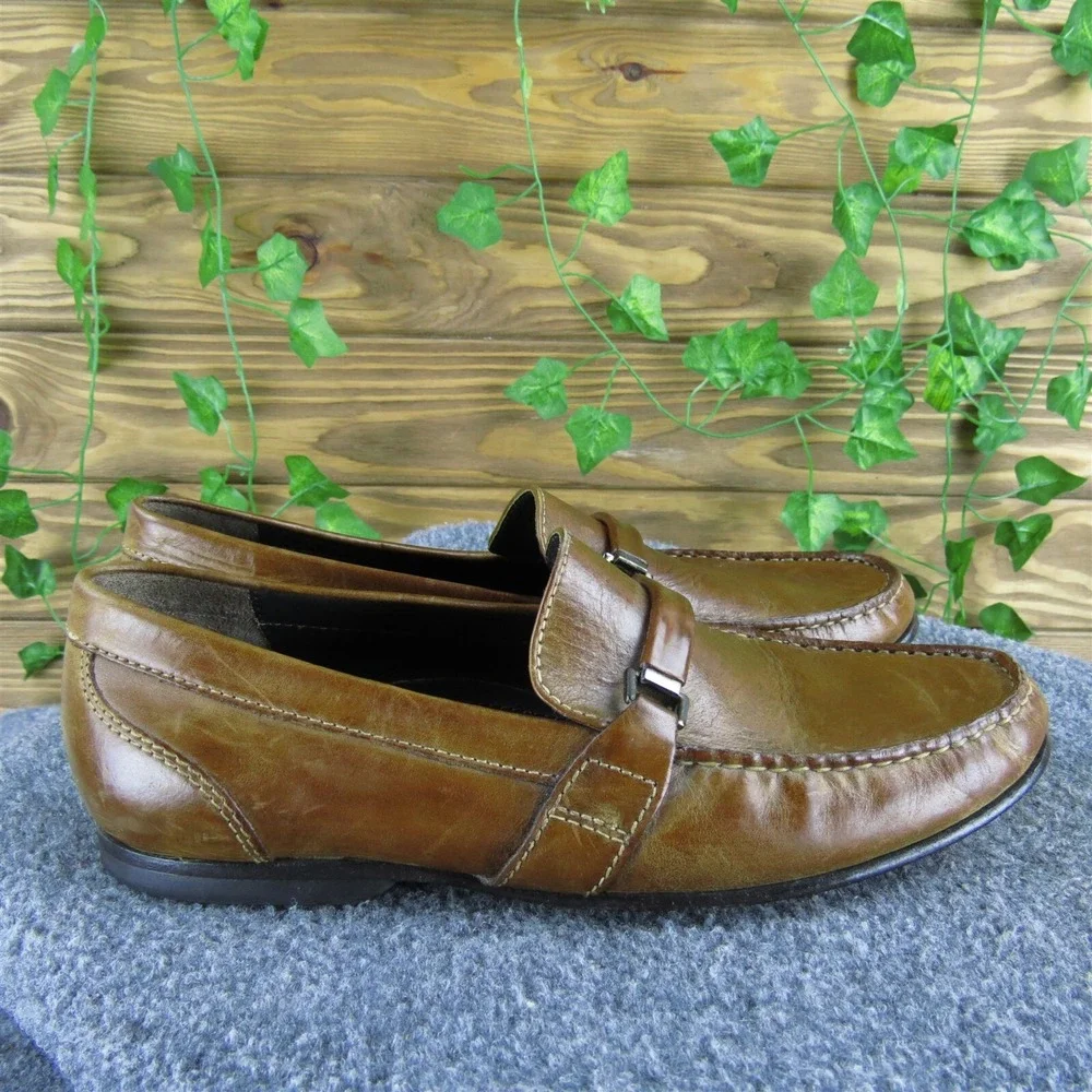 Bostonian Men's  Loafer Brown Leather Size 9.5 Medium Gently Used‎ 2025
